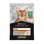 Pro Plan Derma Plus для взрослых кошек с чувствительной кожей, треска, соус