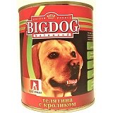 Big Dog консервы для собак Телятина с кроликом