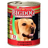 Big Dog консервы для собак Телятина с сердцем