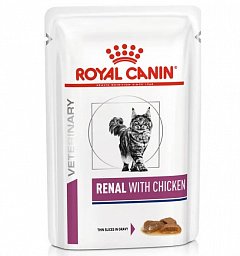Royal Canin Renal Роял Канин влажный корм для кошек при почечной недостаточности с курицей, соус