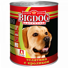 Big Dog консервы для собак Телятина с кроликом