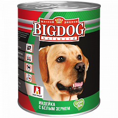 Big Dog консервы для собак Индейка с белым зерном