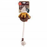 GiGwi ГиГви Игрушка для собак Мяч на веревке из экорезины 40см, серия GUM GUM DOG ECO, арт. 75458