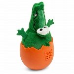 GiGwi ГиГви  игрушка для собак Крокодил-неваляшка с пищалкой 14см, серия GIGwi EGG, арт. 75462 