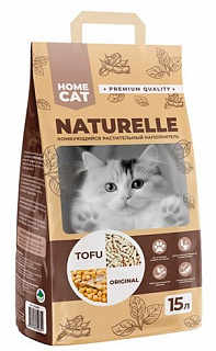 Homecat Naturelle Наполнитель комкующийся растительный соевый, натуральный