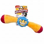 GiGwi Игрушка для собак Гладиатор в резиновом шлеме - палка с пищалкой 41см, серия GLADIATOR
