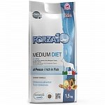 Forza10 Medium Diet Форза сухой полнорационный гипоаллергенный корм для взрослых собак средних пород с рыбой