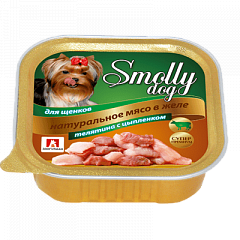 Smolly Dog консервы для щенков Телятина с цыпленком