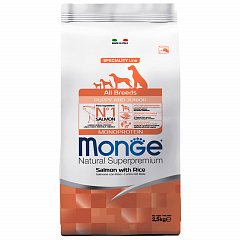 Monge Dog Speciality Line Monoprotein Puppy&Junior сухой корм для щенков всех пород Лосось и рис
