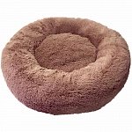 Зоогурман лежак Пушистый сон для собак и кошек (60х60х16см) коричневый