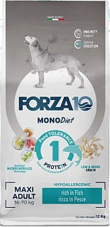 Forza10 Monodiet Maxi Dog сухой корм для собак крупных пород Рыба и рис