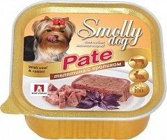 Smolly Dog консервы для собак Телятина с кроликом (патэ)