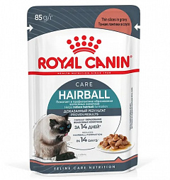 Royal Canin Hairball Care влажный корм для взрослых кошек для снижения риска образования волосяных комочков, соус