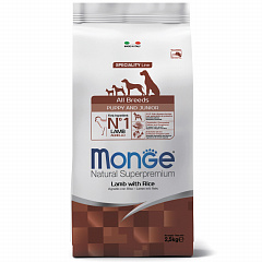 Monge Dog Speciality Line Puppy&Junior сухой корм для щенков всех пород Ягненок и рис
