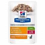 Hill's Metabolic + Urinary Хиллс для кошек при МКБ, желе с курицей 85г
