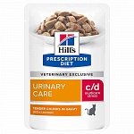 Hill's Prescription Diet c/d Multicare Stress корм для кошек, курица 85г