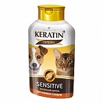 KERATIN+ Sensitive Шампунь для кошек и собак склонных к аллергии 400 мл