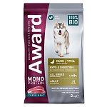 AWARD Monoprotein сухой корм для собак всех пород Утка, яблоко и артишок