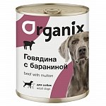 ORGANIX Органикс консервы для собак, с говядиной и бараниной