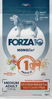 Forza10 Monodiet Medium Dog сухой корм для собак средних пород Конина и горох