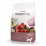 Italian Way сухой корм беззерновой, для собак крупных пород с чувствительным пищеварением, со свежей уткой