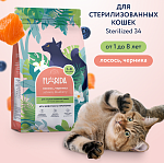 FLORIDA сухой корм для стерилизованных кошек, лосось и черника