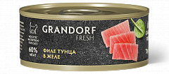 Grandorf Fresh Грандорф Фреш консервы для кошек, филе тунца в желе