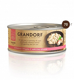 Grandorf влажный корм для кошек Куриная грудка с мясом краба