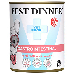 Best Dinner Vet Profi Gastrointestinal влажный корм для собак при заболеваниях пищеварительной системы Ягненок с сердцем