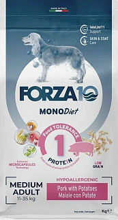 Forza10 Monodiet Medium Dog сухой корм для собак средних пород Cвинина и картофель