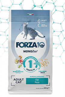 Forza10 MonoDiet Pesce (Fish) сухой корм для взрослых кошек при аллергии из океанической рыбы