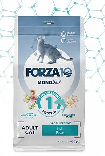Forza10 MonoDiet Pesce (Fish) сухой корм для взрослых кошек при аллергии из океанической рыбы