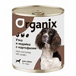 ORGANIX Органикс консервы для собак утка, индейка, картофель