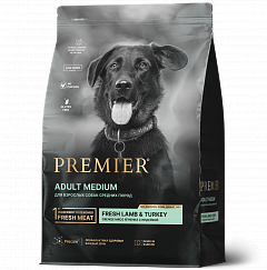 PREMIER сухой корм для взрослых собак средних пород Ягненок с индейкой