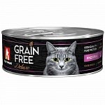 Зоогурман влажный корм для кошек,«GRAIN FREE», индейка, 100г