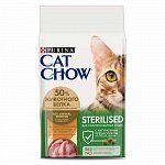 Cat Chow Кет Чау сухой корм для стерилизованных кошек и кастрированных котов, с высоким содержанием домашней птицы и с индейкой