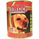 Big Dog консервы для собак Телятина с кроликом
