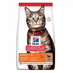 Hill's Science Plan Хиллс корм для взрослых кошек, ягненок 