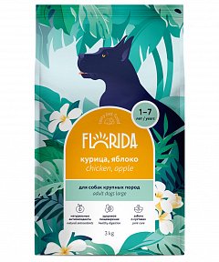 Florida сухой корм для собак крупных пород Курица и яблоко